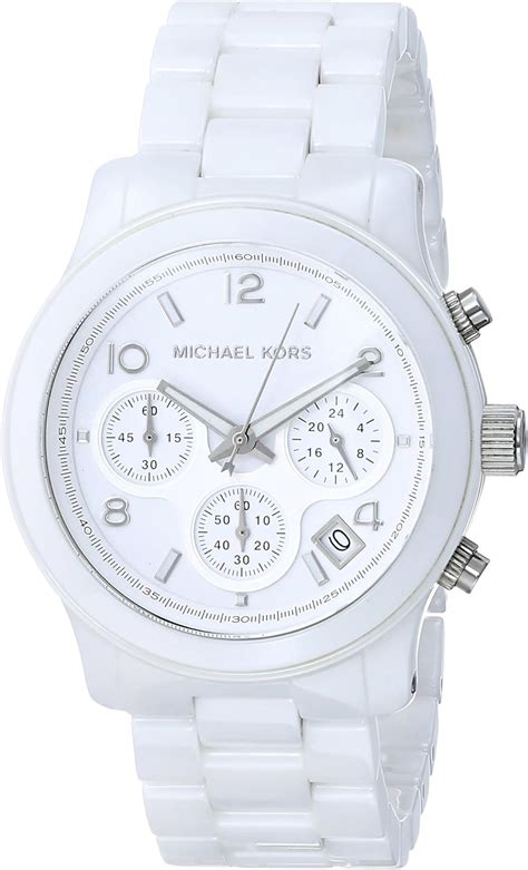 michael kors watch white ceramic|Michael Kors Ceramic White Watch MK5161.